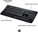 Logitech K800 Wireless Illuminated Keyboard ?? Backlit Keyboard, Fast-Charging, Dropout-Free 2.4GHz Connection